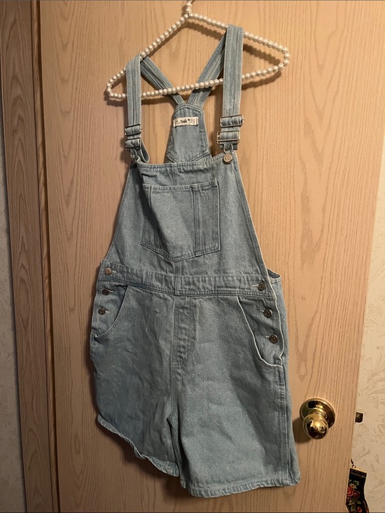 twik Denim - twik Light Blue Denim Short Overall Shorts